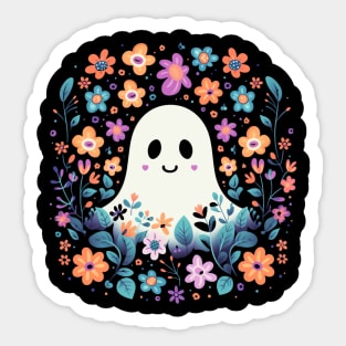 Cute retro ghost Sticker